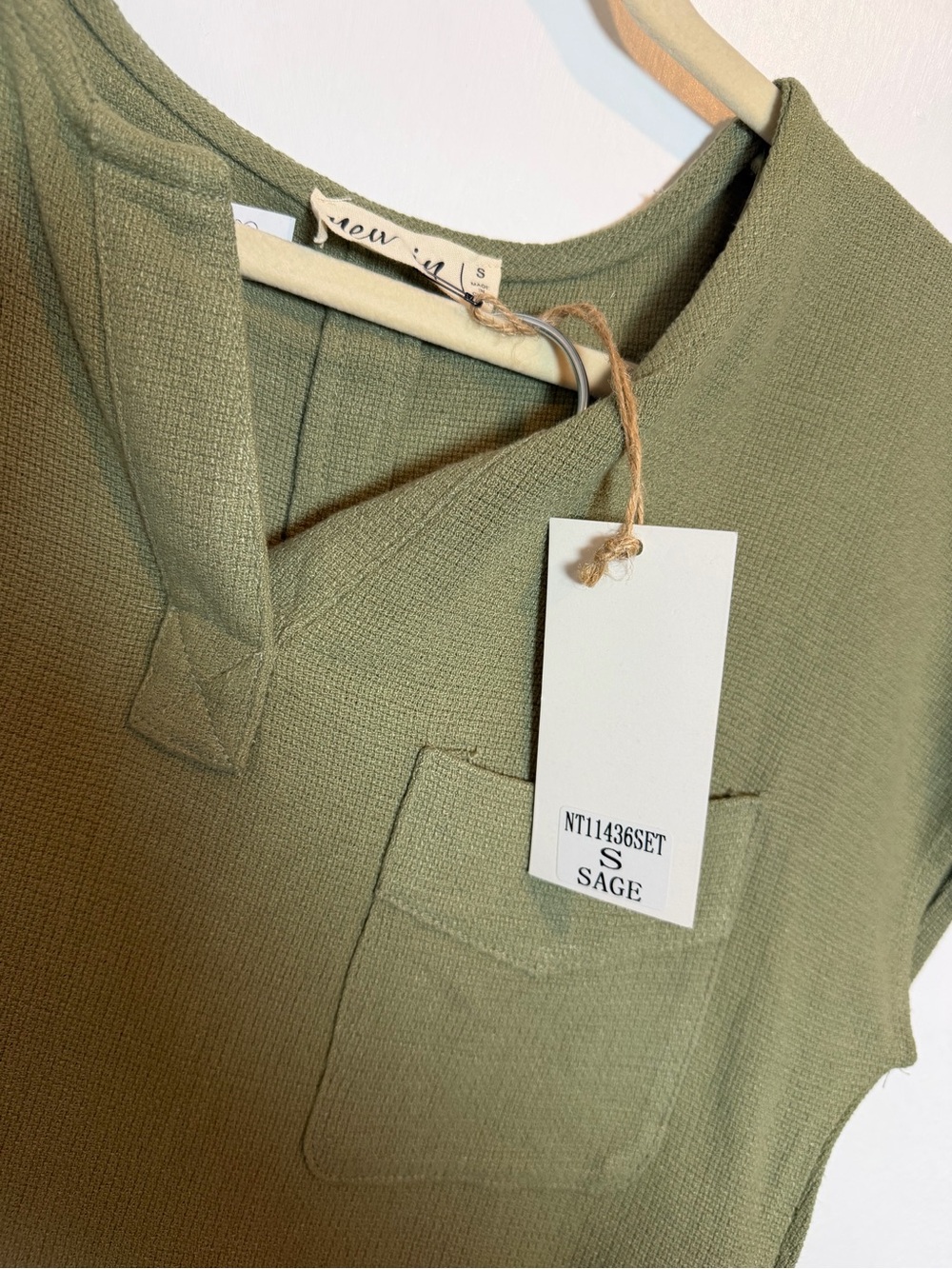 2pc set Casual Olive Green Shorts Set Short Sleeve Top and Shorts - Picture 5 of 9